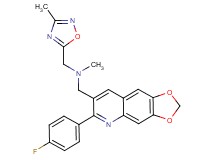 1-[6-(4-fluorophenyl)[1,3]dioxolo[4,5-g]quinolin-7-yl]-N-methyl-N-[(3-methyl-1,2,4-oxadiazol-5-yl)methyl]methanamine