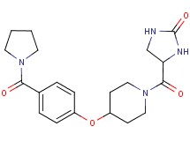 4-({4-[4-(pyrrolidin-1-ylcarbonyl)phenoxy]piperidin-1-yl}carbonyl)imidazolidin-2-one