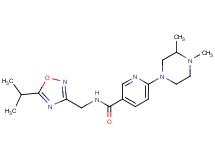 6-(3,4-dimethylpiperazin-1-yl)-N-[(5-isopropyl-1,2,4-oxadiazol-3-yl)methyl]nicotinamide