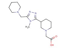 {3-[4-methyl-5-(piperidin-1-ylmethyl)-4H-1,2,4-triazol-3-yl]piperidin-1-yl}acetic acid