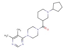 4-{4-[(1-cyclopentyl-3-piperidinyl)carbonyl]-1-piperazinyl}-5,6-dimethylpyrimidine