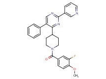4-[1-(3-fluoro-4-methoxybenzoyl)-4-piperidinyl]-5-phenyl-2-(3-pyridinyl)pyrimidine