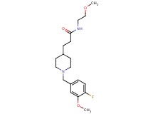 3-[1-(4-fluoro-3-methoxybenzyl)-4-piperidinyl]-N-(2-methoxyethyl)propanamide