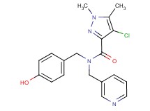 4-chloro-N-(4-hydroxybenzyl)-1,5-dimethyl-N-(pyridin-3-ylmethyl)-1H-pyrazole-3-carboxamide