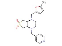 (4aR*,7aS*)-1-[(5-methyl-2-furyl)methyl]-4-(4-pyridinylmethyl)octahydrothieno[3,4-b]pyrazine 6,6-dioxide