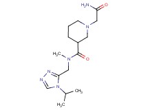 1-(2-amino-2-oxoethyl)-N-[(4-isopropyl-4H-1,2,4-triazol-3-yl)methyl]-N-methylpiperidine-3-carboxamide