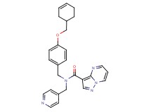 N-[4-(3-cyclohexen-1-ylmethoxy)benzyl]-N-(4-pyridinylmethyl)pyrazolo[1,5-a]pyrimidine-3-carboxamide