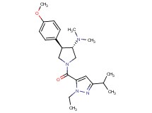 (3S*,4R*)-1-[(1-ethyl-3-isopropyl-1H-pyrazol-5-yl)carbonyl]-4-(4-methoxyphenyl)-N,N-dimethyl-3-pyrrolidinamine