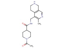 1-acetyl-N-[(3-methyl-5,6,7,8-tetrahydro-2,7-naphthyridin-4-yl)methyl]-4-piperidinecarboxamide