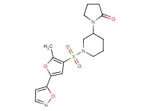 1-{1-[(5-isoxazol-5-yl-2-methyl-3-furyl)sulfonyl]piperidin-3-yl}pyrrolidin-2-one