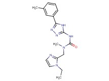 N-[(1-ethyl-1H-imidazol-2-yl)methyl]-N-methyl-N'-[5-(3-methylphenyl)-4H-1,2,4-triazol-3-yl]urea