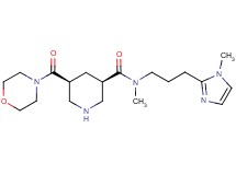 (3R*,5S*)-N-methyl-N-[3-(1-methyl-1H-imidazol-2-yl)propyl]-5-(morpholin-4-ylcarbonyl)piperidine-3-carboxamide