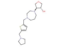 (3R*,4S*)-4-(4-{[5-(pyrrolidin-1-ylmethyl)-2-thienyl]methyl}-1,4-diazepan-1-yl)tetrahydrofuran-3-ol
