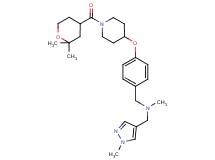 1-[4-({1-[(2,2-dimethyltetrahydro-2H-pyran-4-yl)carbonyl]-4-piperidinyl}oxy)phenyl]-N-methyl-N-[(1-methyl-1H-pyrazol-4-yl)methyl]methanamine