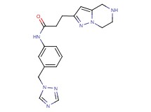 3-(4,5,6,7-tetrahydropyrazolo[1,5-a]pyrazin-2-yl)-N-[3-(1H-1,2,4-triazol-1-ylmethyl)phenyl]propanamide hydrochloride