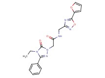 2-(4-ethyl-5-oxo-3-phenyl-4,5-dihydro-1H-1,2,4-triazol-1-yl)-N-{[5-(2-furyl)-1,2,4-oxadiazol-3-yl]methyl}acetamide