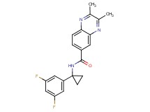 N-[1-(3,5-difluorophenyl)cyclopropyl]-2,3-dimethylquinoxaline-6-carboxamide