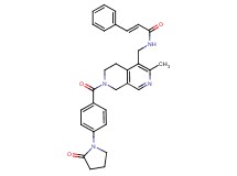 (2E)-N-({3-methyl-7-[4-(2-oxo-1-pyrrolidinyl)benzoyl]-5,6,7,8-tetrahydro-2,7-naphthyridin-4-yl}methyl)-3-phenylacrylamide