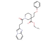 ethyl 1-(3-imidazo[1,2-a]pyridin-2-ylpropanoyl)-3-(2-phenoxyethyl)-3-piperidinecarboxylate