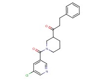 1-{1-[(5-chloro-3-pyridinyl)carbonyl]-3-piperidinyl}-3-phenyl-1-propanone