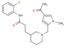 3-{1-[(4-acetyl-1-methyl-1H-pyrrol-2-yl)methyl]piperidin-3-yl}-N-(2-fluorophenyl)propanamide