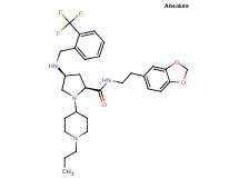 (4S)-N-[2-(1,3-benzodioxol-5-yl)ethyl]-1-(1-propyl-4-piperidinyl)-4-{[2-(trifluoromethyl)benzyl]amino}-L-prolinamide