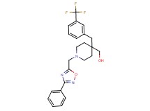 {1-[(3-phenyl-1,2,4-oxadiazol-5-yl)methyl]-4-[3-(trifluoromethyl)benzyl]-4-piperidinyl}methanol