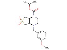isopropyl (4aR*,7aS*)-4-(3-methoxybenzyl)hexahydrothieno[3,4-b]pyrazine-1(2H)-carboxylate 6,6-dioxide