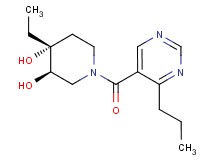(3R*,4R*)-4-ethyl-1-[(4-propylpyrimidin-5-yl)carbonyl]piperidine-3,4-diol