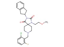 8-(2-chloro-6-fluorobenzyl)-3-(2,3-dihydro-1H-inden-2-yl)-1-(2-methoxyethyl)-1,3,8-triazaspiro[4.5]decane-2,4-dione
