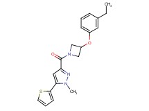3-{[3-(3-ethylphenoxy)-1-azetidinyl]carbonyl}-1-methyl-5-(2-thienyl)-1H-pyrazole