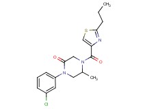 1-(3-chlorophenyl)-5-methyl-4-[(2-propyl-1,3-thiazol-4-yl)carbonyl]-2-piperazinone