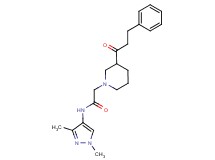N-(1,3-dimethyl-1H-pyrazol-4-yl)-2-[3-(3-phenylpropanoyl)-1-piperidinyl]acetamide