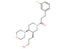 3-{(3R*,4S*)-1-[3-(3-fluorophenyl)propanoyl]-4-morpholin-4-ylpiperidin-3-yl}propan-1-ol