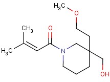 [3-(2-methoxyethyl)-1-(3-methyl-2-butenoyl)-3-piperidinyl]methanol
