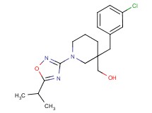 [3-(3-chlorobenzyl)-1-(5-isopropyl-1,2,4-oxadiazol-3-yl)piperidin-3-yl]methanol
