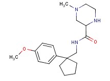 N-{[1-(4-methoxyphenyl)cyclopentyl]methyl}-4-methyl-2-piperazinecarboxamide trifluoroacetate