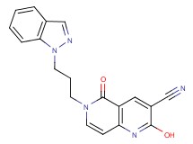 2-hydroxy-6-[3-(1H-indazol-1-yl)propyl]-5-oxo-5,6-dihydro-1,6-naphthyridine-3-carbonitrile
