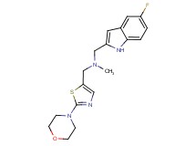 1-(5-fluoro-1H-indol-2-yl)-N-methyl-N-[(2-morpholin-4-yl-1,3-thiazol-5-yl)methyl]methanamine