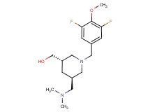 {(3S*,5R*)-1-(3,5-difluoro-4-methoxybenzyl)-5-[(dimethylamino)methyl]piperidin-3-yl}methanol