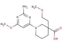1-(2-amino-6-methoxy-4-pyrimidinyl)-3-(2-methoxyethyl)-3-piperidinecarboxylic acid