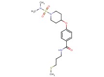 4-({1-[(dimethylamino)sulfonyl]-4-piperidinyl}oxy)-N-[3-(methylthio)propyl]benzamide