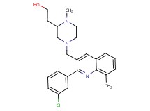 2-(4-{[2-(3-chlorophenyl)-8-methyl-3-quinolinyl]methyl}-1-methyl-2-piperazinyl)ethanol