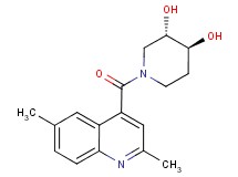 (3S*,4S*)-1-[(2,6-dimethylquinolin-4-yl)carbonyl]piperidine-3,4-diol
