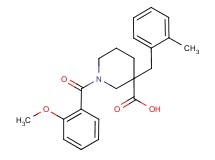 1-(2-methoxybenzoyl)-3-(2-methylbenzyl)piperidine-3-carboxylic acid