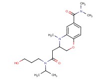 3-{2-[(3-hydroxypropyl)(isopropyl)amino]-2-oxoethyl}-N,N,4-trimethyl-3,4-dihydro-2H-1,4-benzoxazine-6-carboxamide