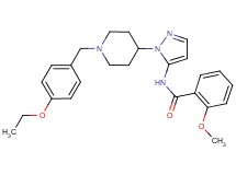 N-{1-[1-(4-ethoxybenzyl)-4-piperidinyl]-1H-pyrazol-5-yl}-2-methoxybenzamide