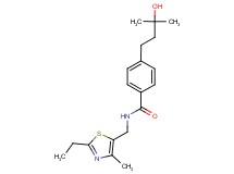 N-[(2-ethyl-4-methyl-1,3-thiazol-5-yl)methyl]-4-(3-hydroxy-3-methylbutyl)benzamide