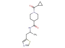 1-(cyclopropylcarbonyl)-N-[1-methyl-2-(1,3-thiazol-5-yl)ethyl]-4-piperidinecarboxamide