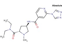 N-{(3R,5S)-5-[(diethylamino)carbonyl]-1-methylpyrrolidin-3-yl}-2-(4H-1,2,4-triazol-4-yl)isonicotinamide
